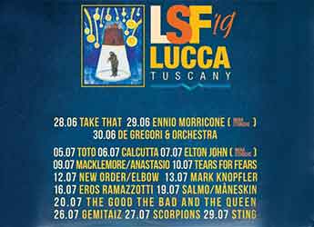 Lucca Summer Festival 2019, eventi Lucca